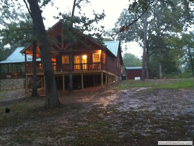 Looking up from the lake